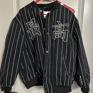 Supreme SS19 pinstripes varsity black Jacket size:XL